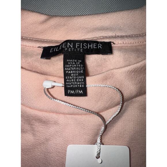 Eileen Fisher PM Crew Neck oversize Tunic Pink Cotton/Tencel Soft Lagenlook NWT - Picture 3 of 9